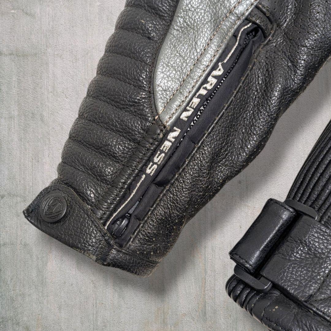 90s アレンネス ヴィンテージ レーシング レザージャケット 本革 Ｍ バイク