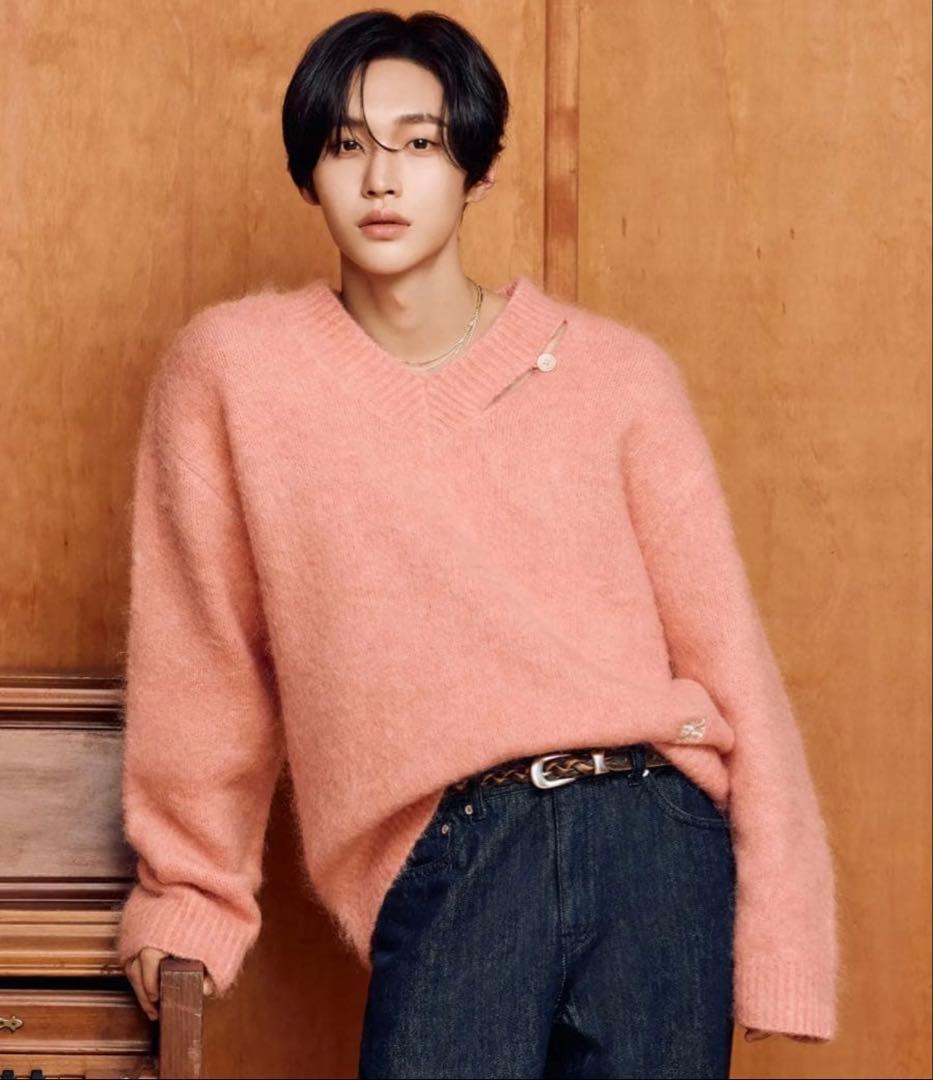 トップス SATUR ESSEN TWO-TONE MOHAIRPULLOVER KNIT