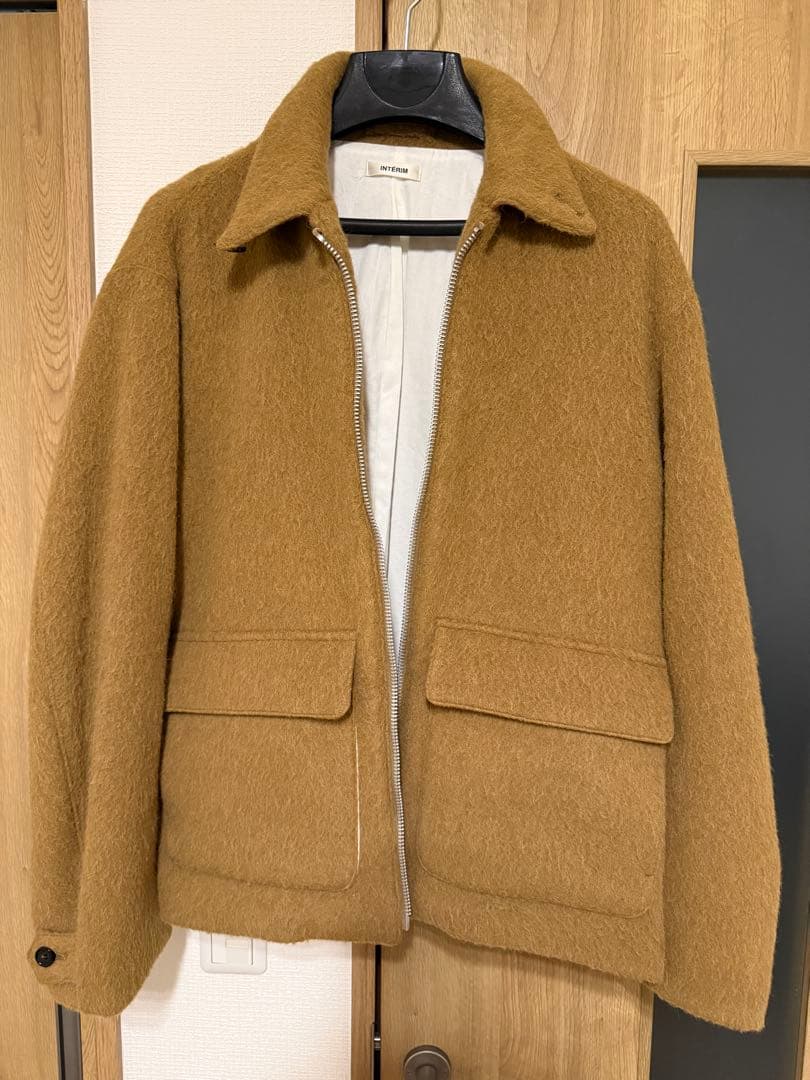 INTERIM ダブルフェイス ヘアリー アルパカ ウール スポーツジャケット