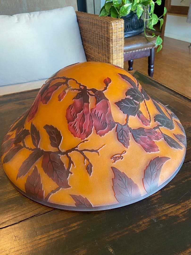 ガラス　ランプシェード　照明器具v