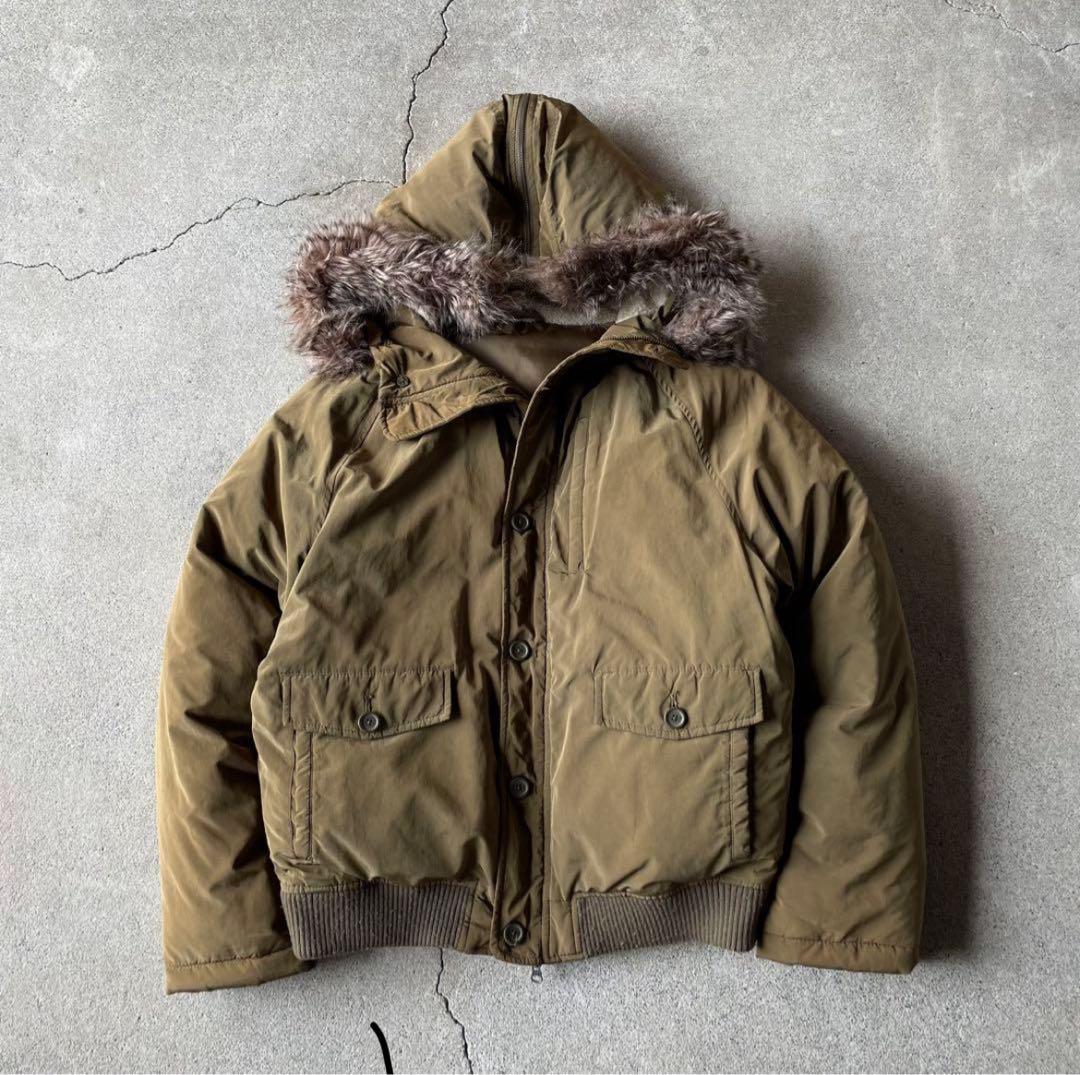 ジャケット・アウター 00s old gap n-2b fur down jacket archive
