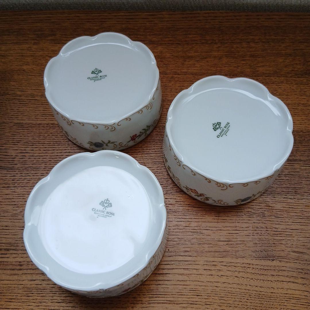 クラシックローズ ローゼンタール ボウル 3個 花柄 ヴィンテージ ユーズド