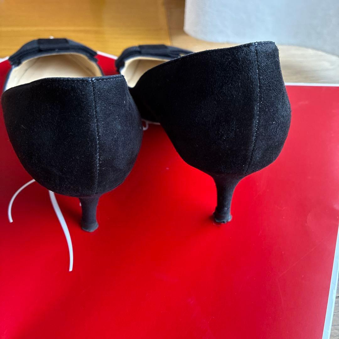 JIMMY CHOO 黒 スエード ポインテッドトゥパンプス