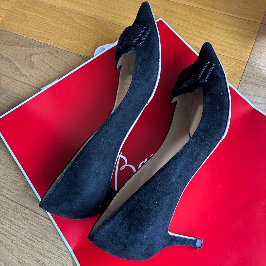 JIMMY CHOO 黒 スエード ポインテッドトゥパンプス