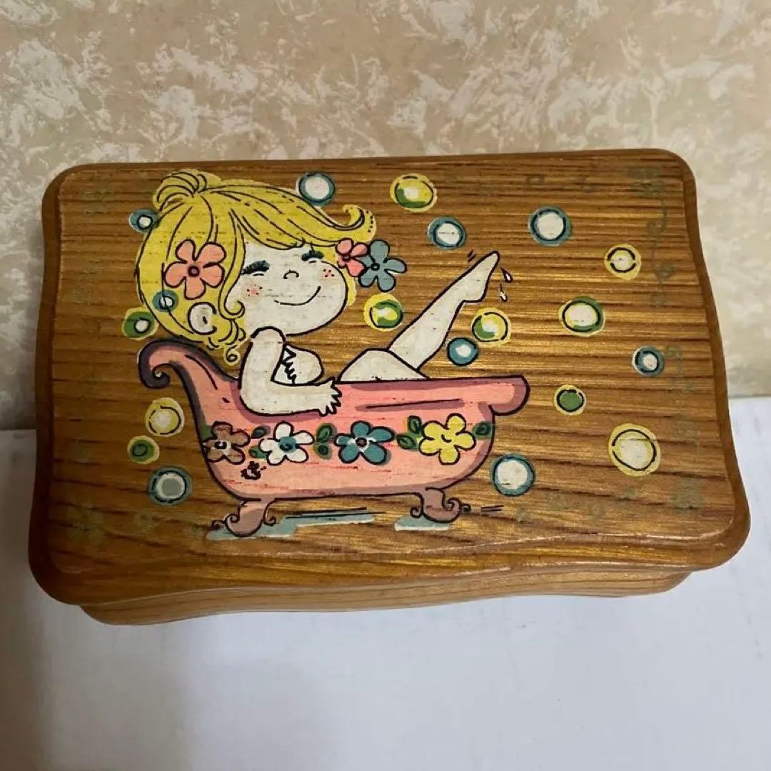 水森亜土　木製オルゴール（七つの子）