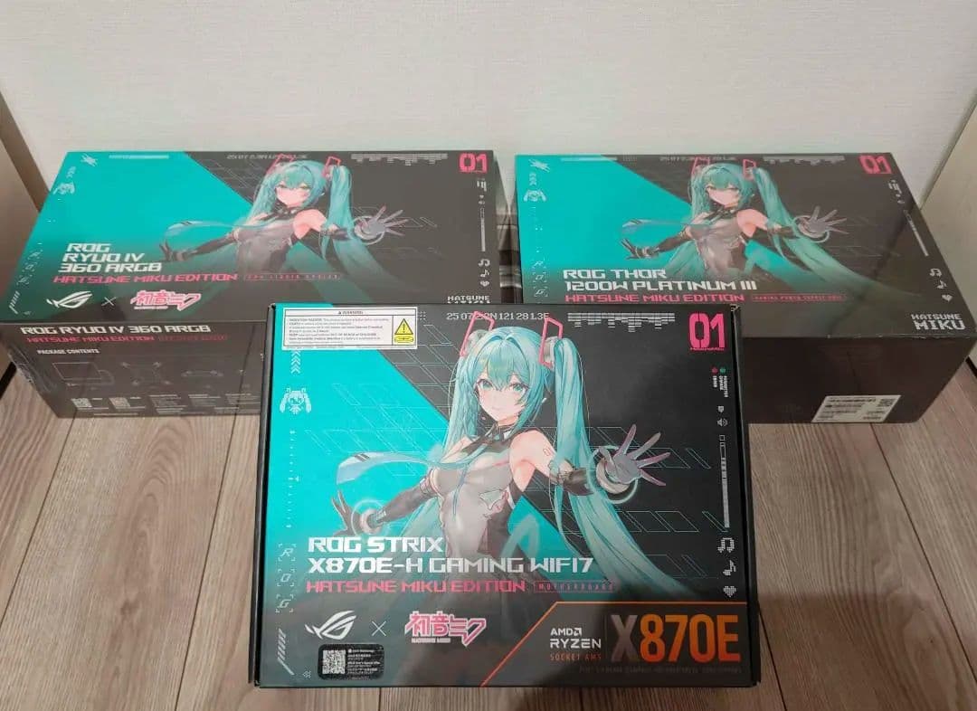 初音ミクX870E-H/ROG RYUO Ⅳ360/Thor 1200新品セット