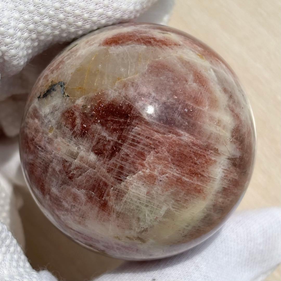 アルーシャサンストーン スフィア 天然石　パワーストーン　丸玉　サンストーン