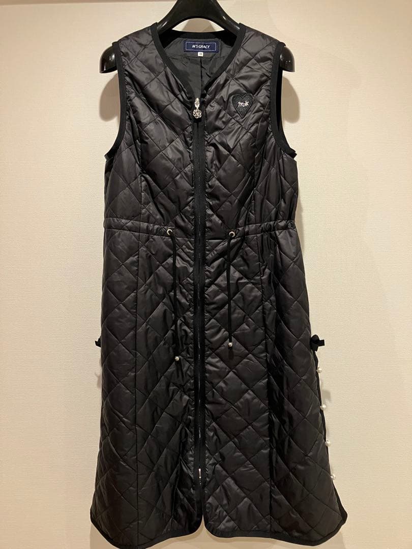 M'S GRACY ジレ　ロング キルティングベスト　中綿　エムズグレイシー