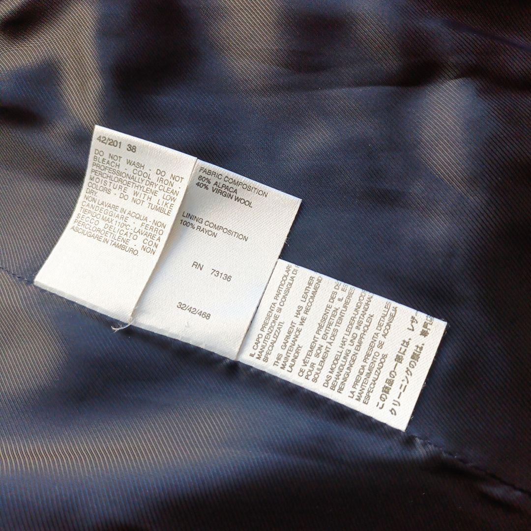 最高級 白タグ マックスマーラ アルパカ コート　ネイビー　38