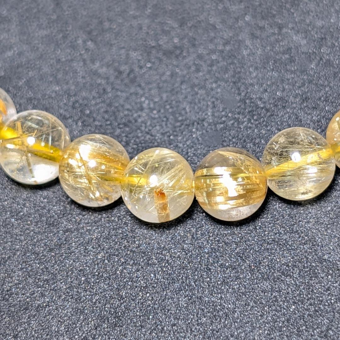 ドーナツ【金運爆上げ】極上タイチンルチル 7mmブレスレット 運命の一本