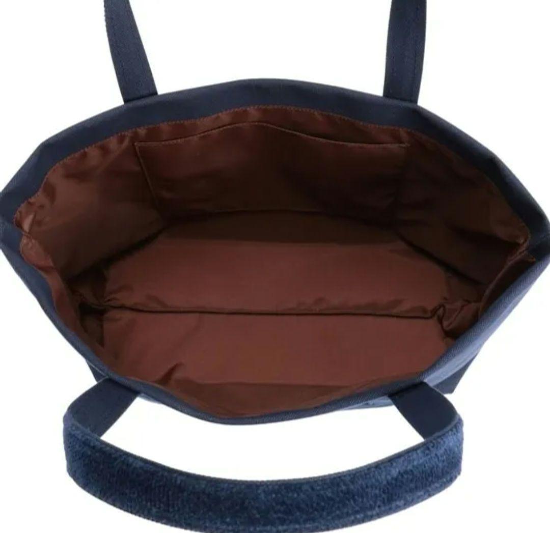 ラブラリー フェイラー オールドテディ ワッペン トートバッグ L ネイビー