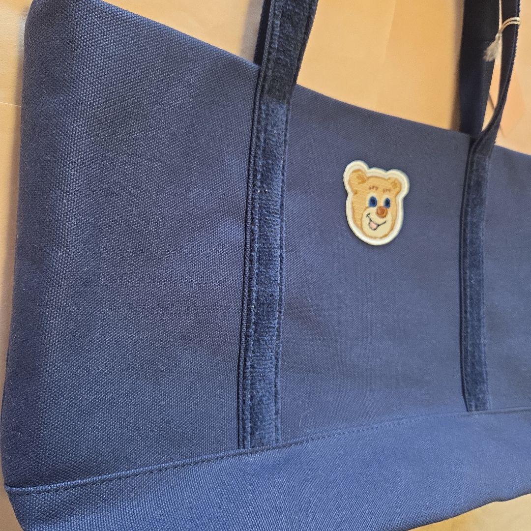 ラブラリー フェイラー オールドテディ ワッペン トートバッグ L ネイビー