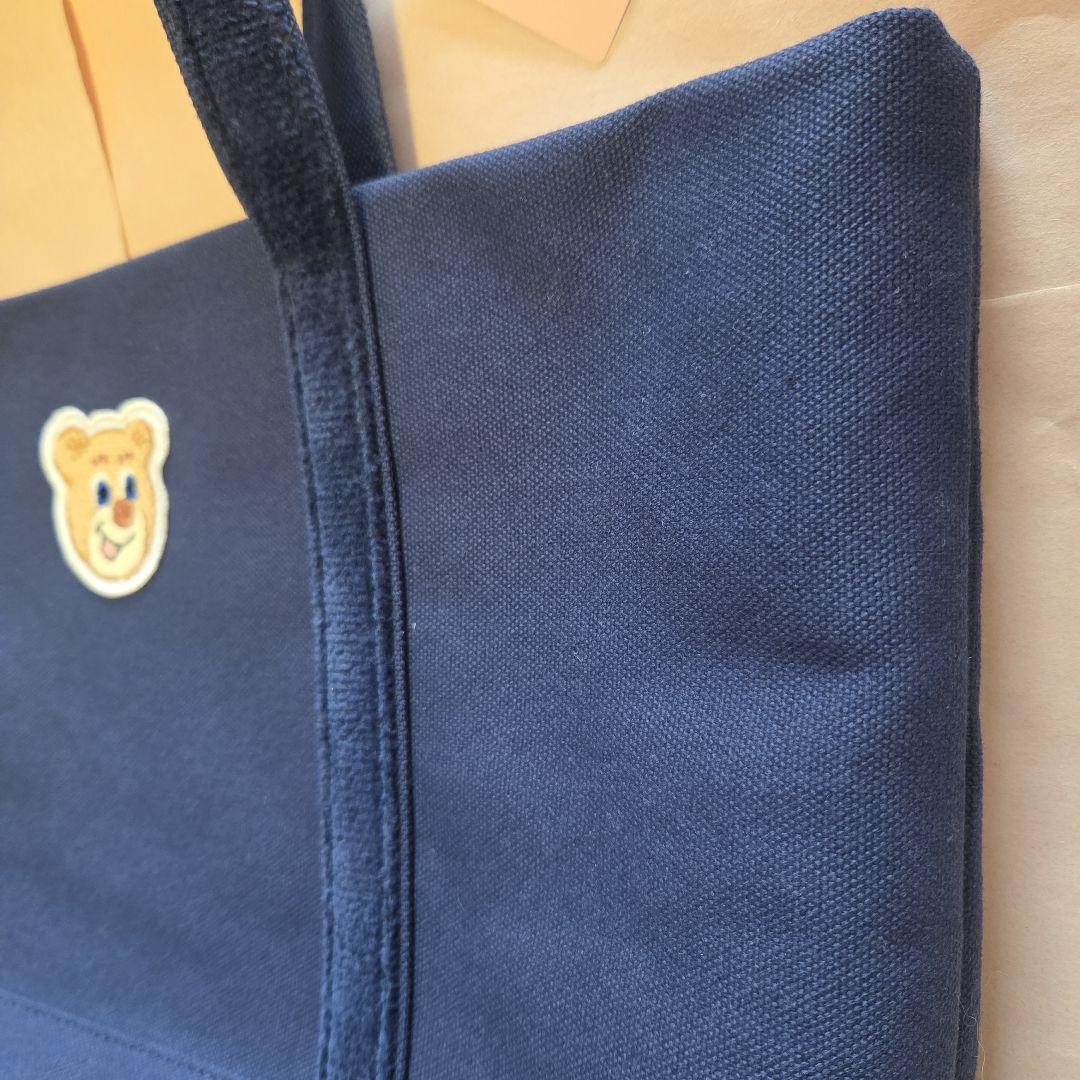 ラブラリー フェイラー オールドテディ ワッペン トートバッグ L ネイビー