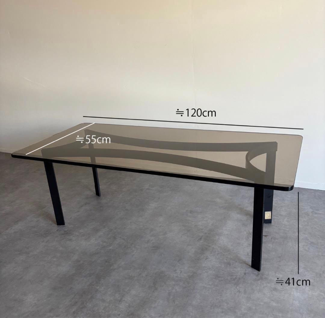ヴィンテージ　ガラストップ　センターテーブル【B】