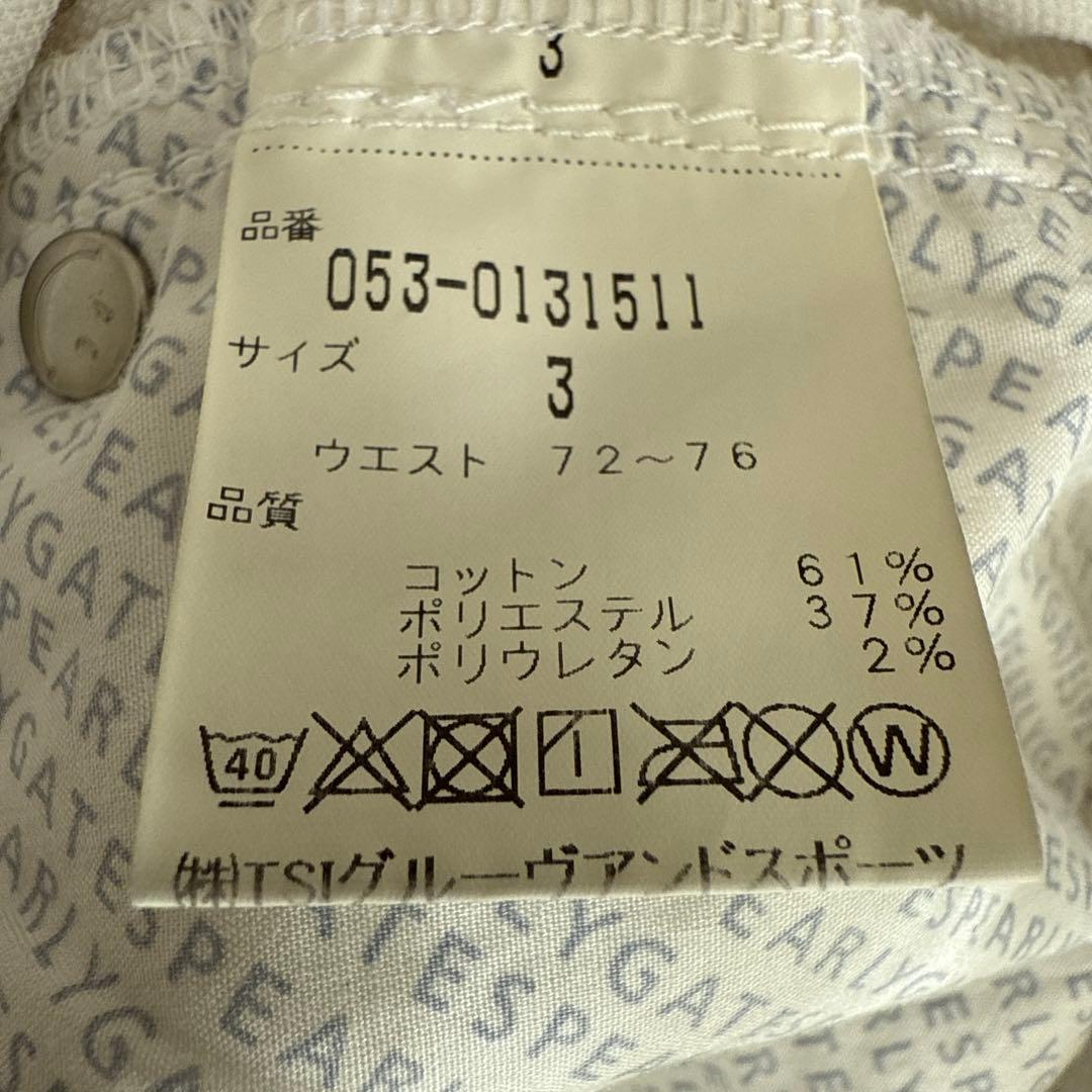 パーリーゲイツ　ハーフパンツ　短パン　白　ホワイト　3 S