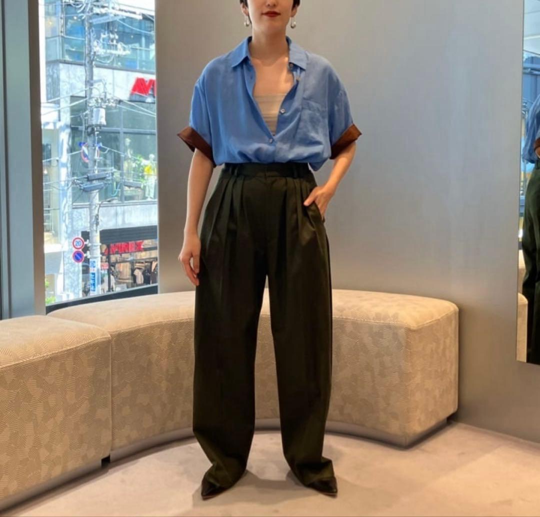 yu2025春夏6（ROKU）スケ ショートスリーブ シャツ