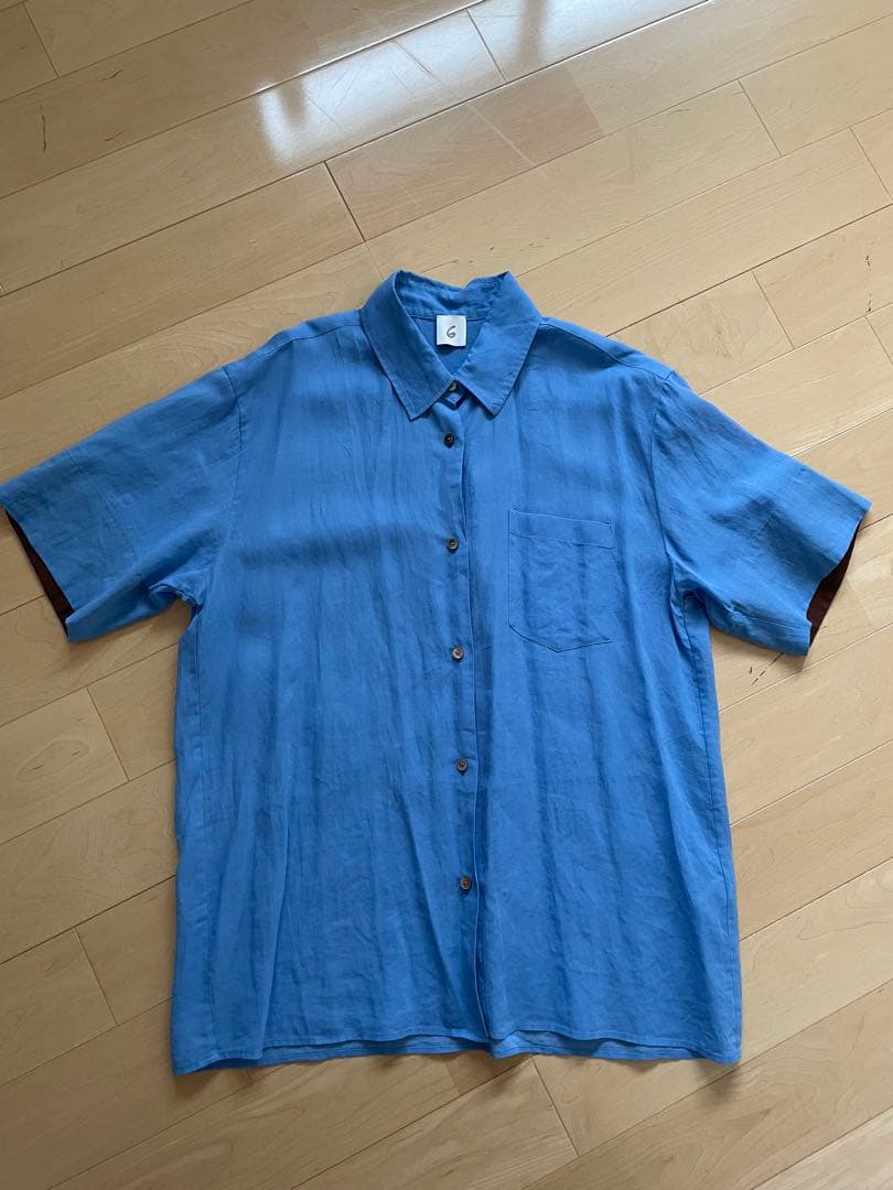 yu2025春夏6（ROKU）スケ ショートスリーブ シャツ