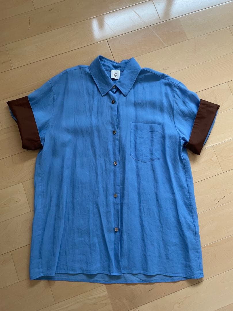 yu2025春夏6（ROKU）スケ ショートスリーブ シャツ