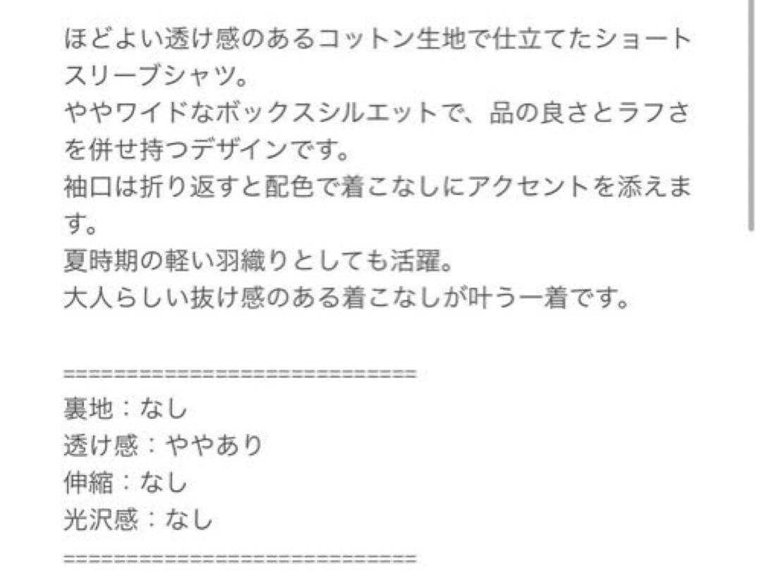 yu2025春夏6（ROKU）スケ ショートスリーブ シャツ