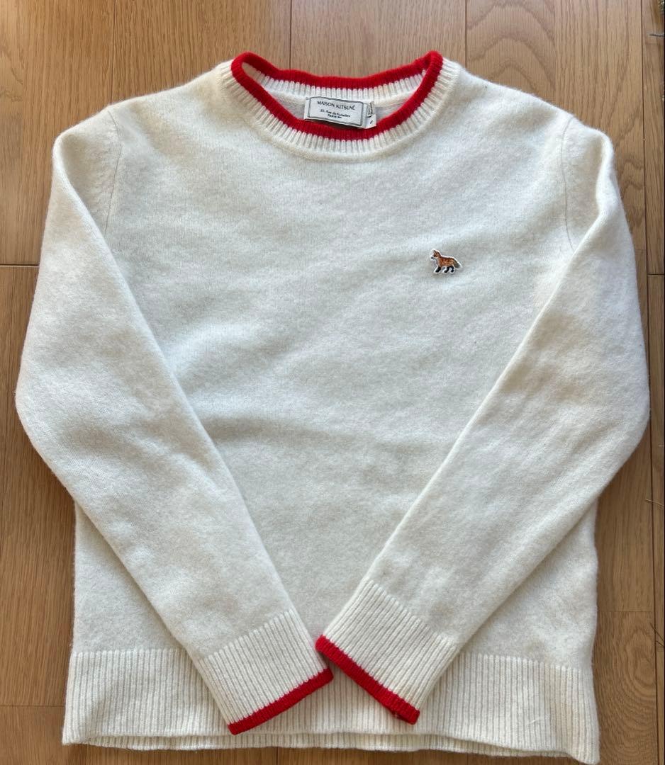 【美品】MAISON KITSUNÉ ホワイトセーター Sサイズ