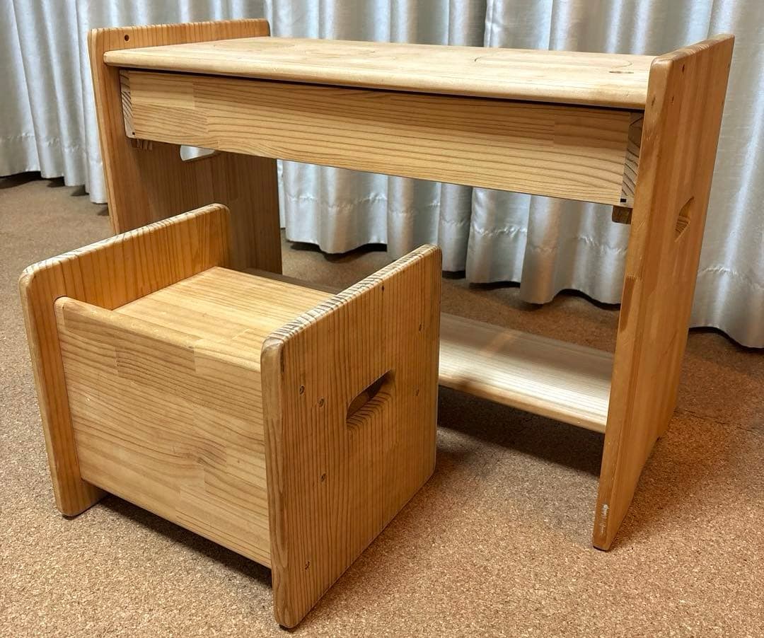 木遊舎 おままごとキッチン デスク 2way 木のおもちゃ　子ども机