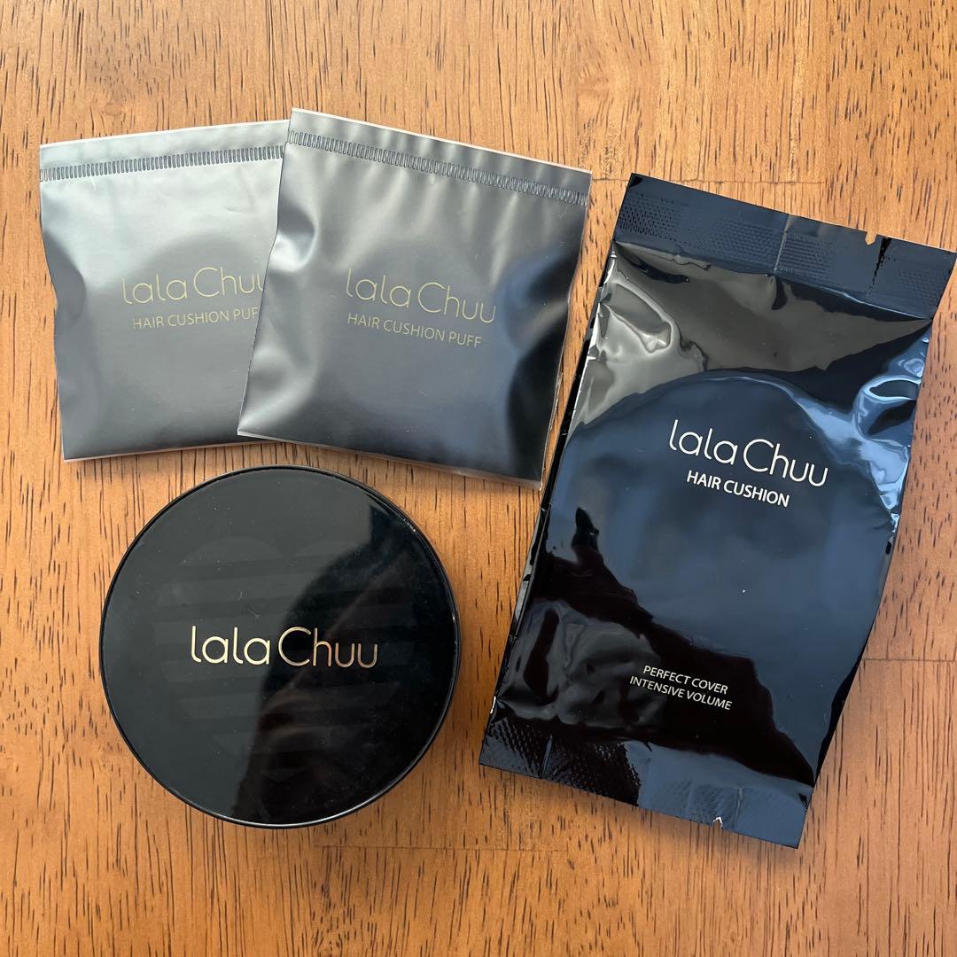 ララチュー　大容量15gヘアファンデーション 本体・レフィル・パフ×2