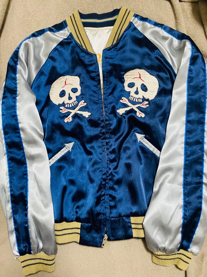 美品 テーラー東洋 ２面用 スカル 龍 スカジャン unisex vintage