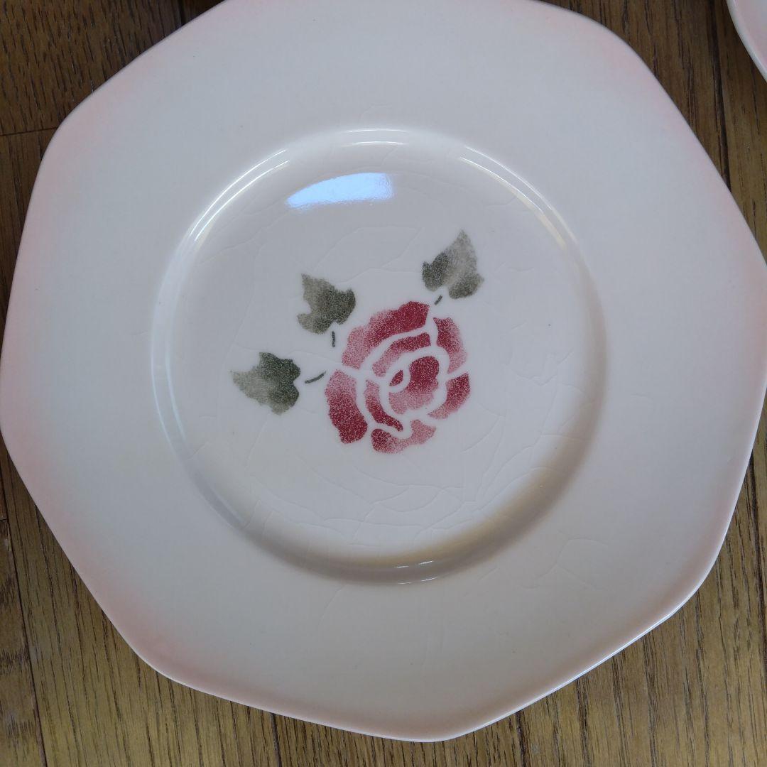 マニー ピンクローズシリーズ バラの花柄陶器食器セット