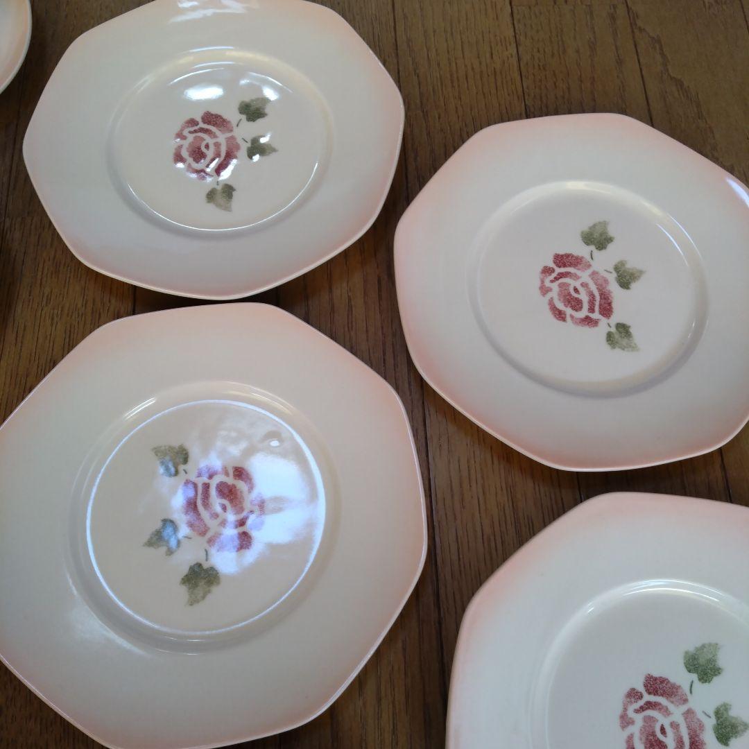 マニー ピンクローズシリーズ バラの花柄陶器食器セット