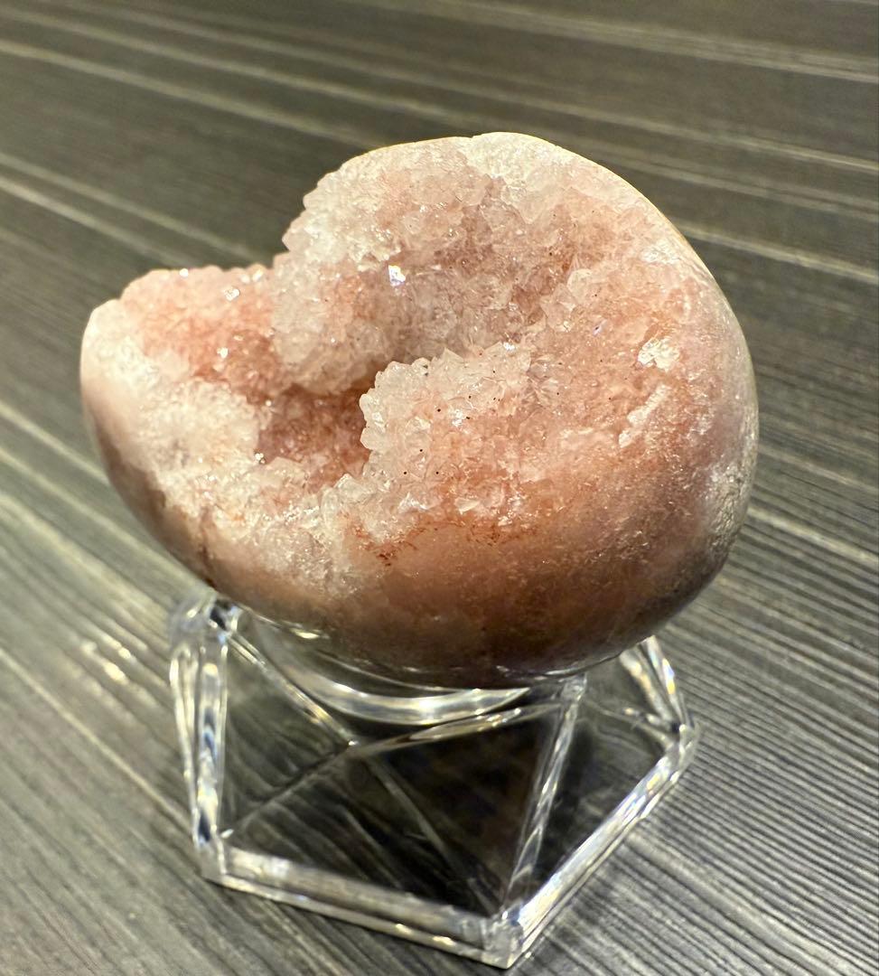 ピンクアメジスト 卵 ② 台座付き エッグ クラスター ドーム 桜瑪瑙 天然石
