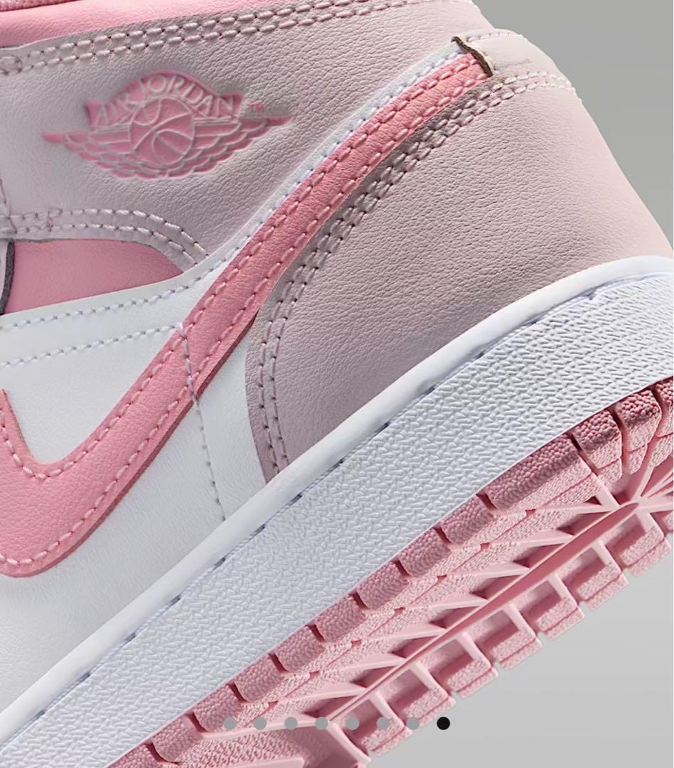 限定カラー【新品】NIKE GS AIR JORDAN1 MID　パールピンク