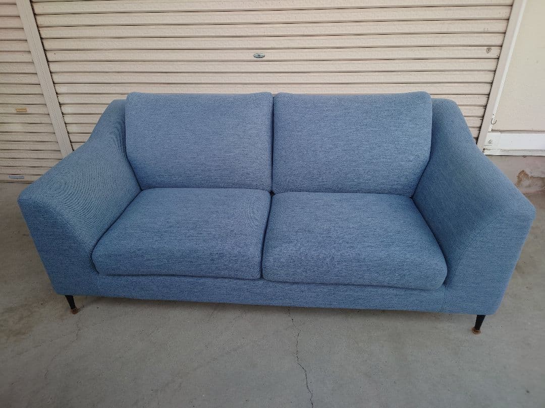 3人掛け 布張りソファ ブルー