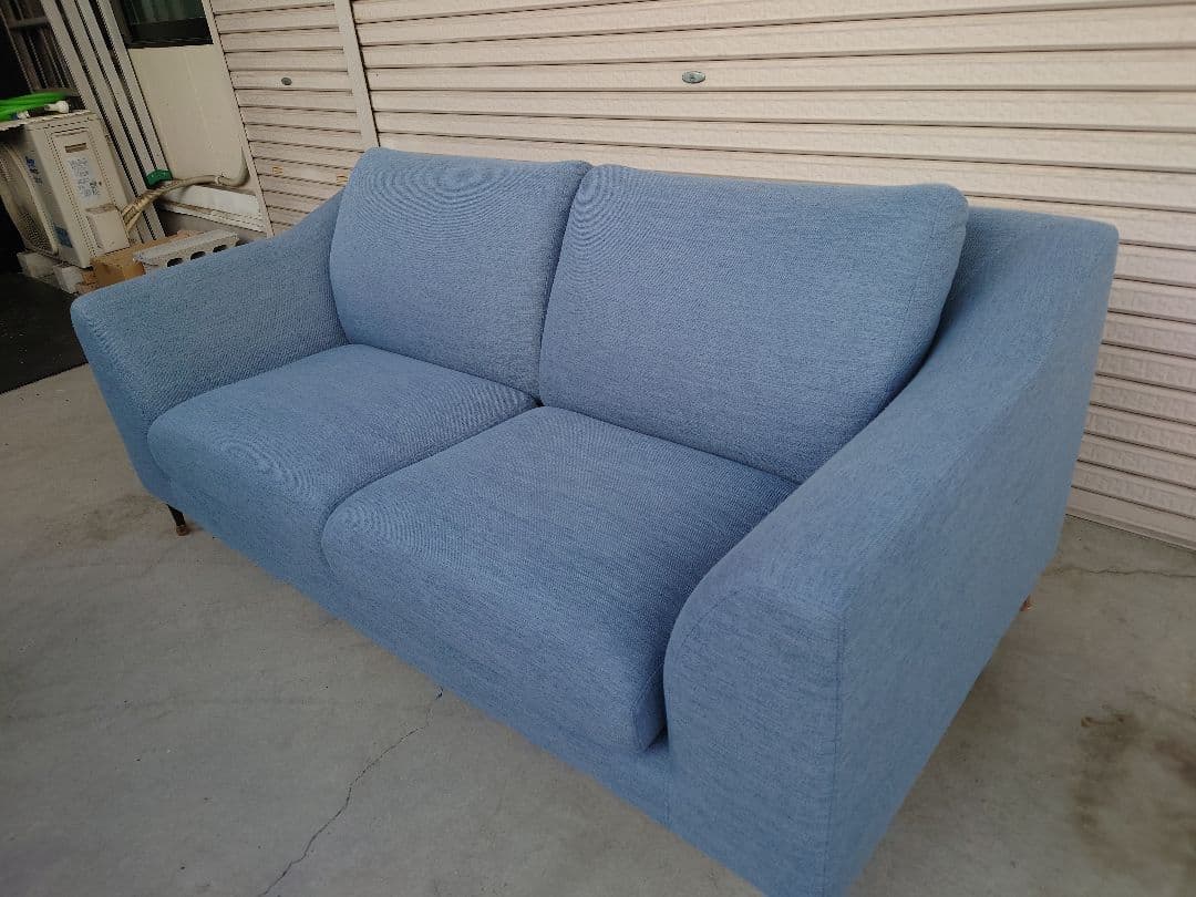 3人掛け 布張りソファ ブルー