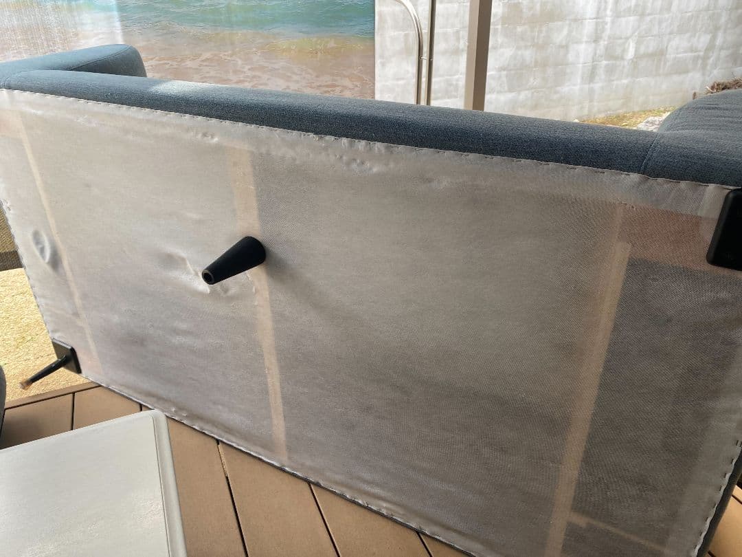 3人掛け 布張りソファ ブルー