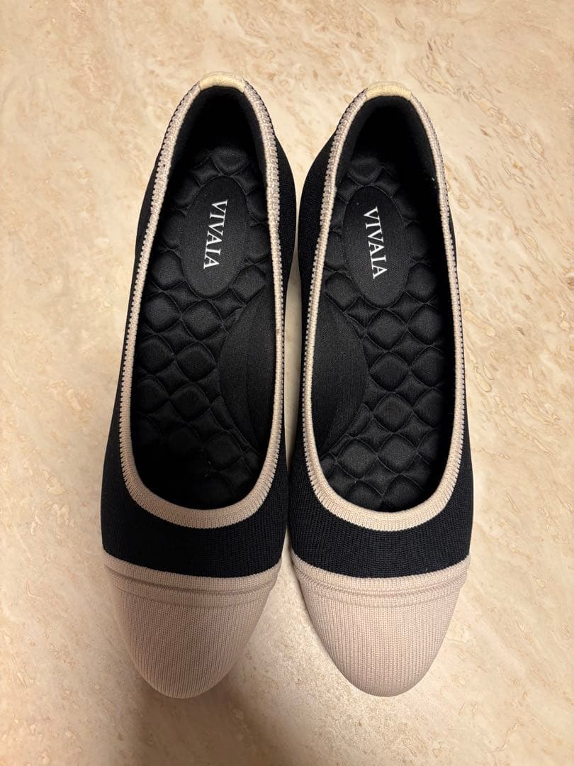 【新品】VIVAIA ラウンドトゥ チャンキーヒール パンプス35.5