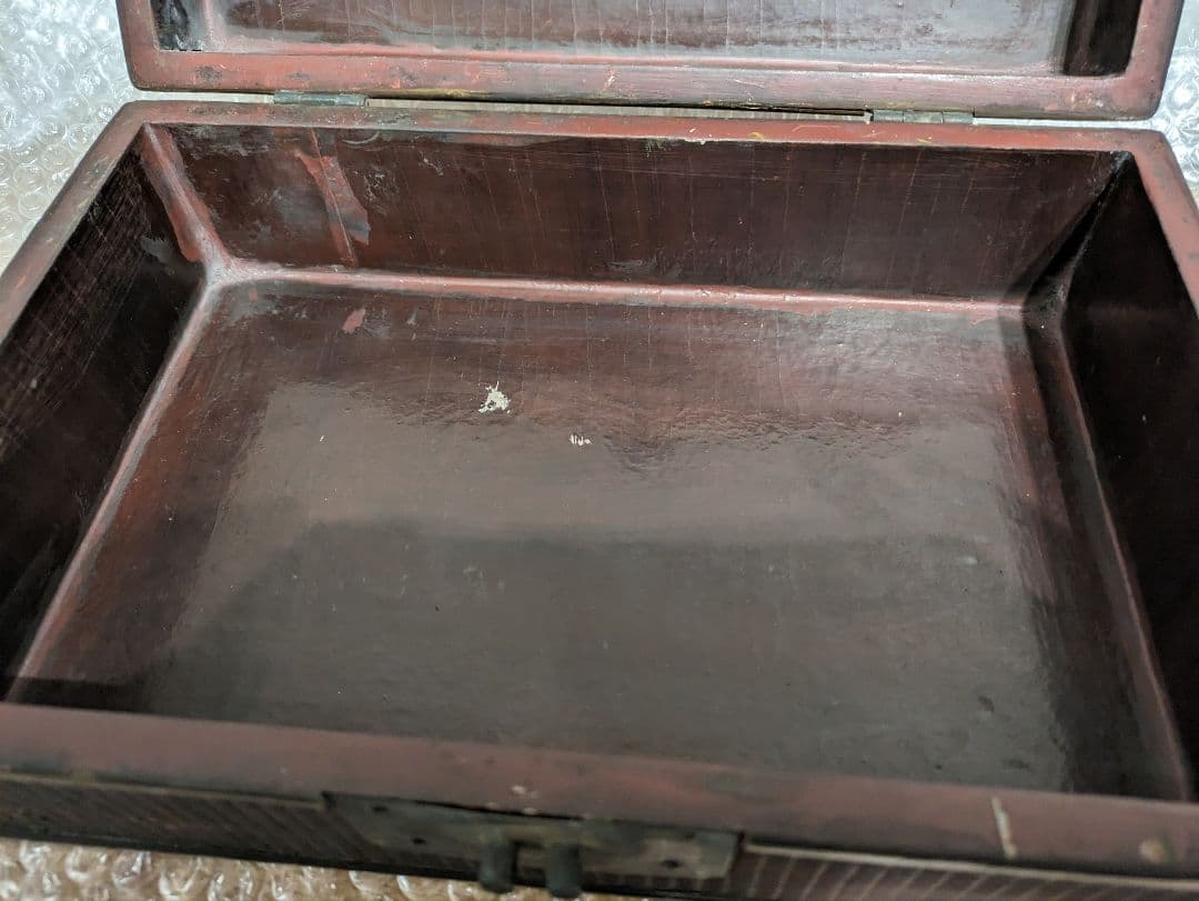 龍文様　漆工箱　アンティーク品