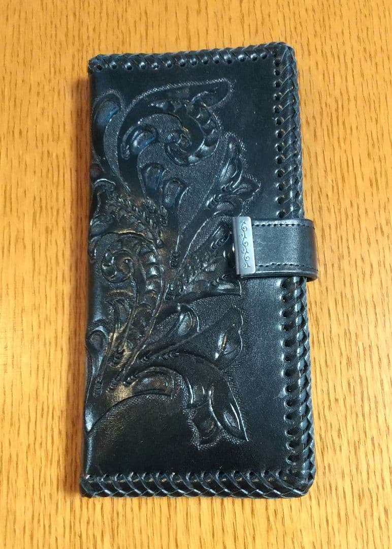 レザークラフト長財布(本革使用) カラー,,,ブラック