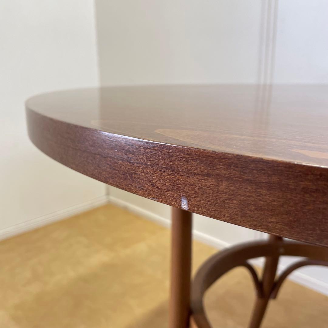 フランスベッド TON ダイニングテーブル 丸テーブル 曲木 アンティーク