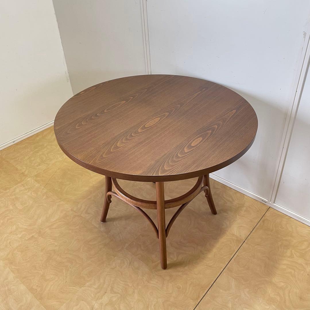 フランスベッド TON ダイニングテーブル 丸テーブル 曲木 アンティーク