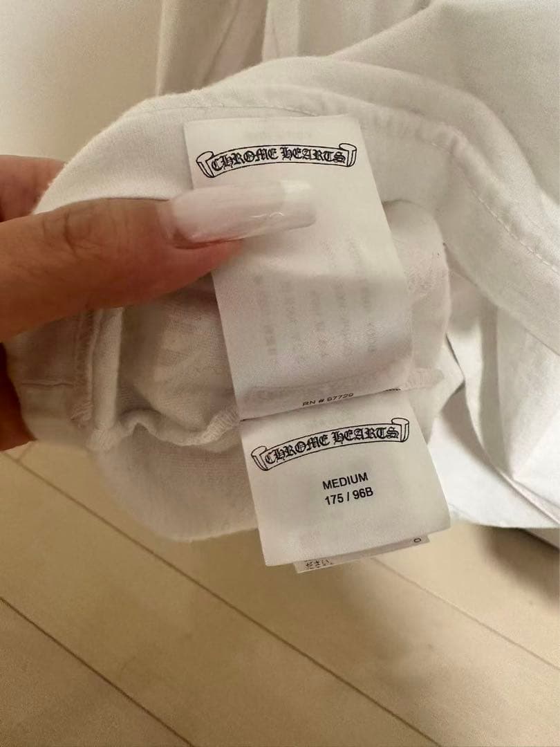 正規品！CHROME HEARTS ホワイト長袖シャツ