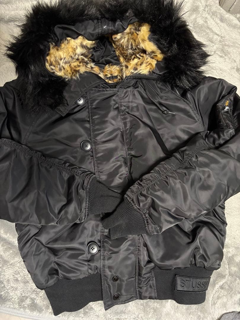 STUSSY alpha ブラック MA-1 フライトジャケット