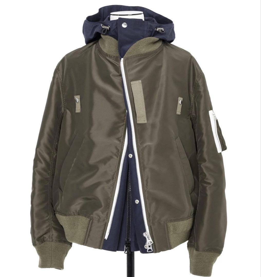 ジャケット・アウター sacai Nylon Twill x Grosgrain Blouson