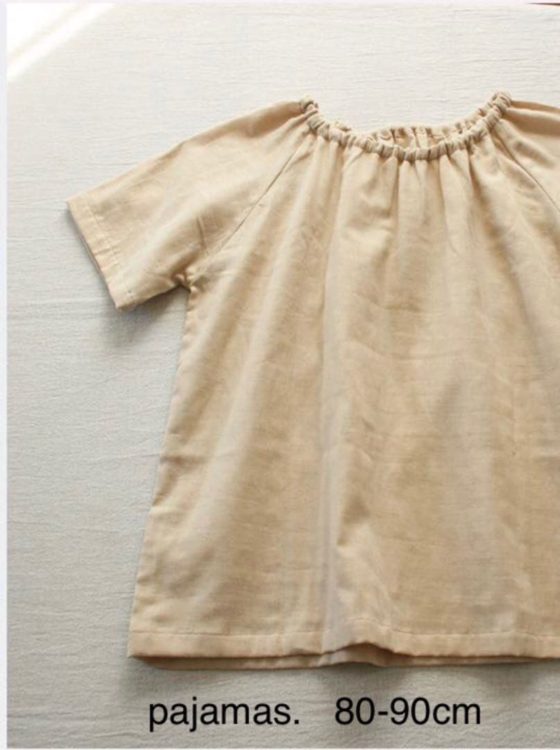 ダブルガーゼ手作りパジャマ 上下セット80-90cm