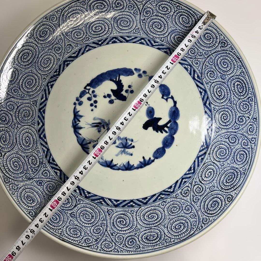 専用　古伊万里　蛸唐草大皿　幅約45cm 東K 8-0202④ タサユサ