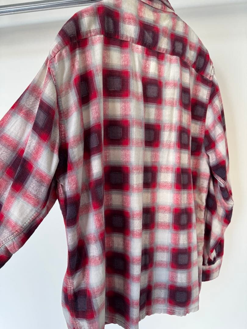 プリントネルシャツ　60s