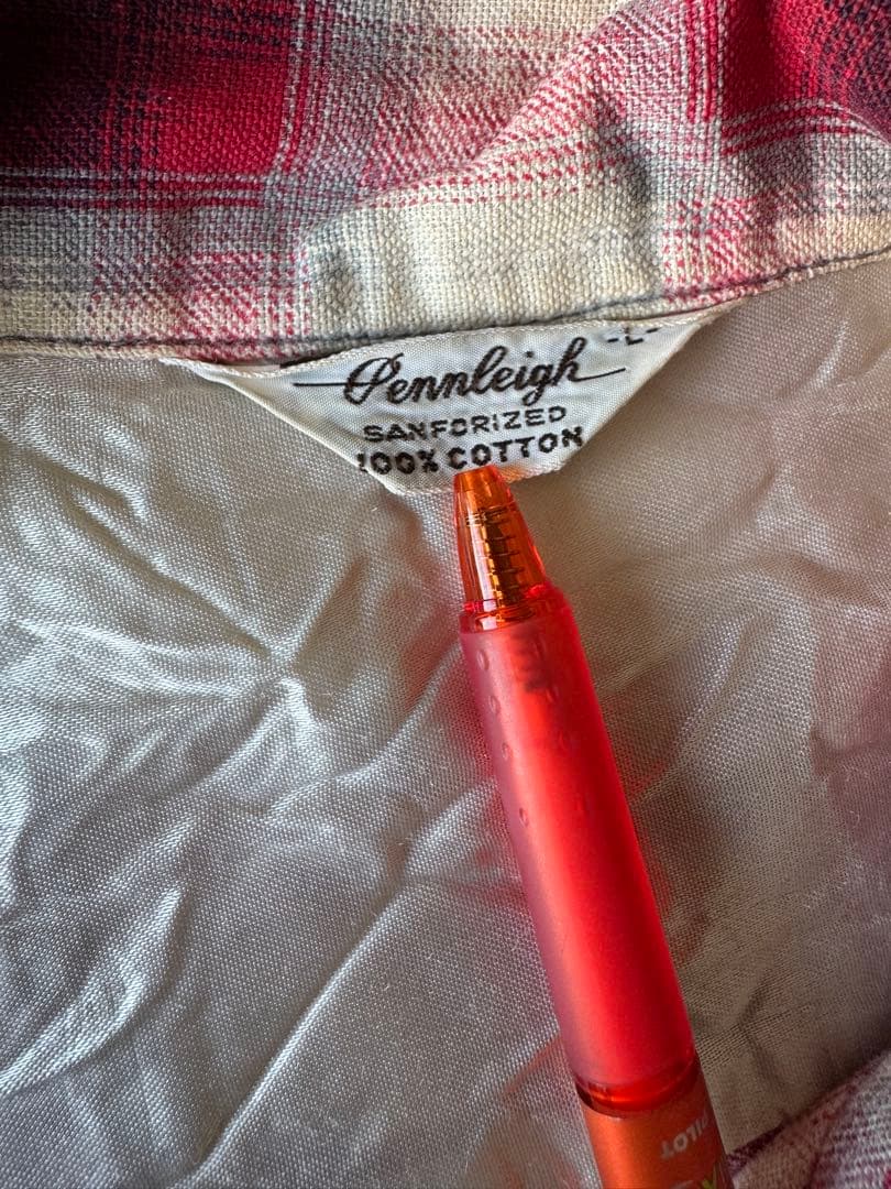 プリントネルシャツ　60s