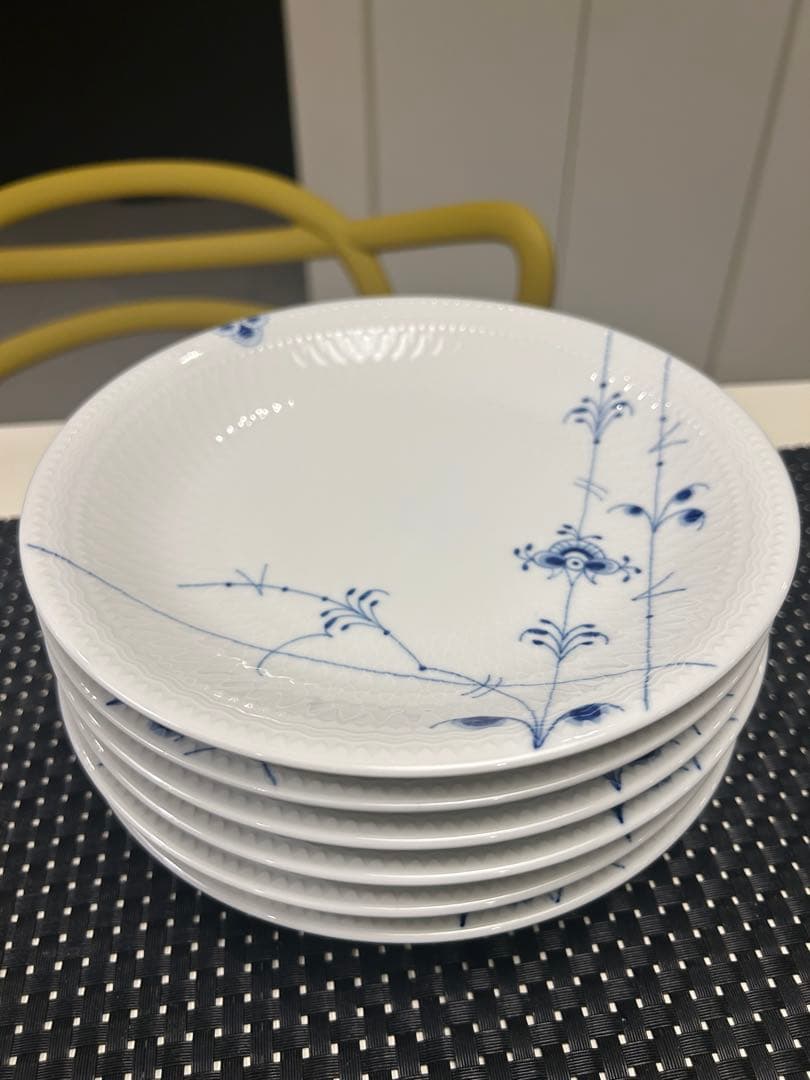 ロイヤルコペンハーゲン ブルーパルメッテ プレート 20cm 6枚セット 美品