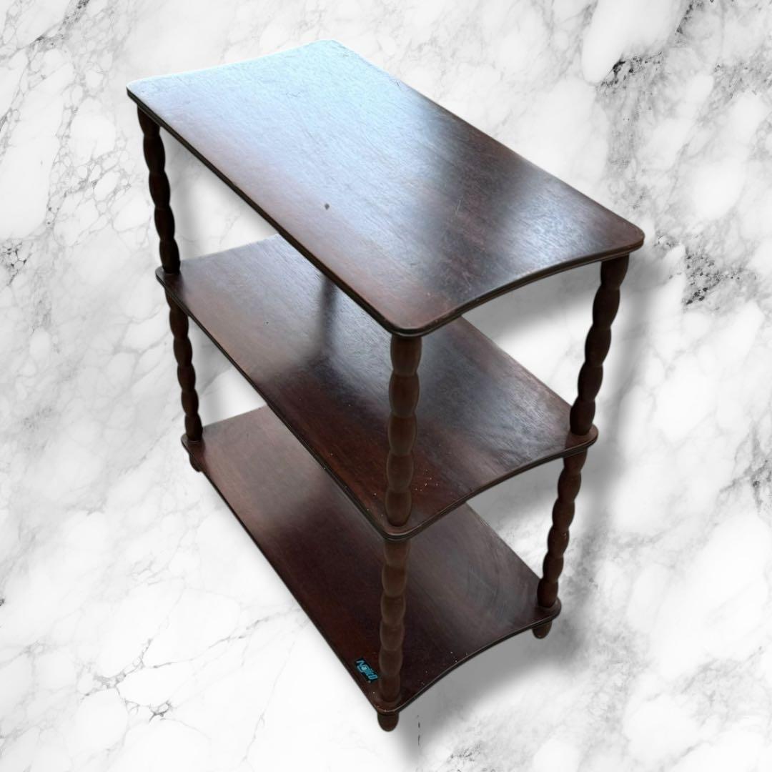 Najico 木製3段ラック 幅58×奥行31×高さ67cm ダークブラウン