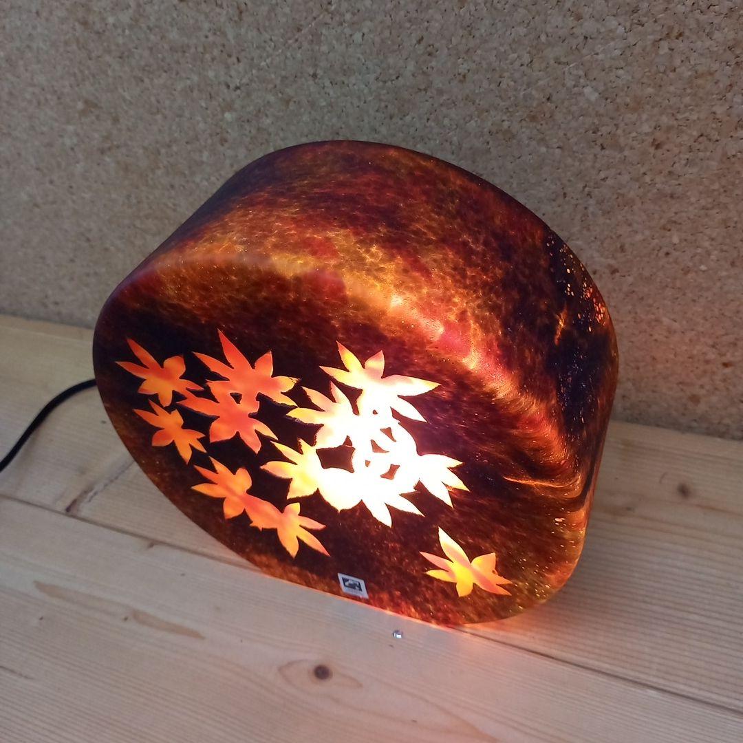 月夜野工房　ランプ　紅葉　もみじ　クラフト