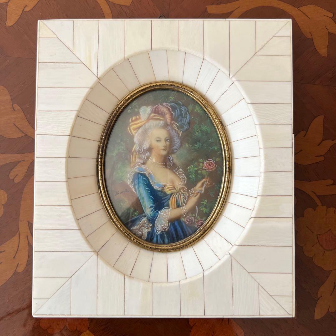 フランス　アンティーク♡ マリー　アントワネット　ミニチュアール　肖像画